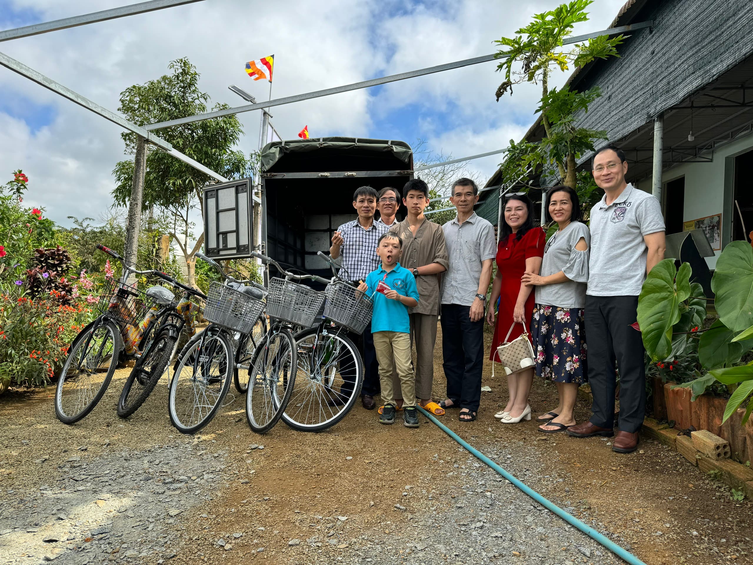 Bicycle donation records at Linh Phước Pagoda in 2024